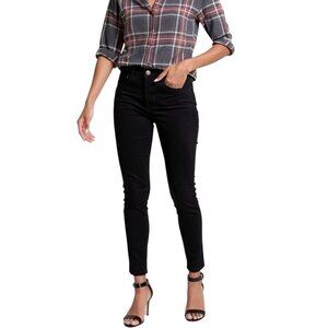 J. Crew 9" High-Rise Velvet Toothpick Jeans Black Size 29
